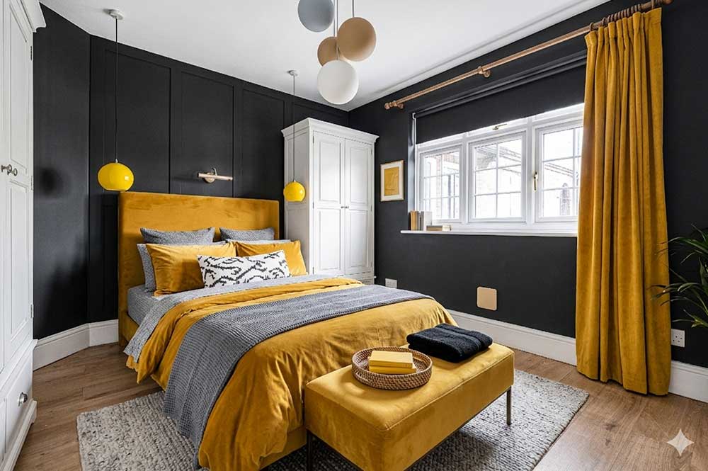 bedroom bold design